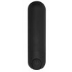 Черная перезаряжаемая вибропуля 7 Speed Rechargeable Bullet - 7,7 см.