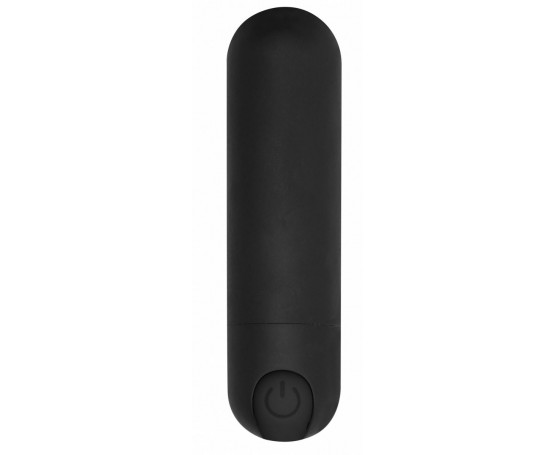 Черная перезаряжаемая вибропуля 7 Speed Rechargeable Bullet - 7,7 см.