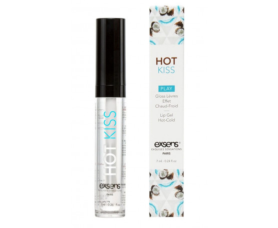 Блеск для губ Hot Kiss Coconut с ароматом кокоса - 7 мл.