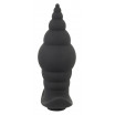 Черная анальная вибропробка RC Butt Plug - 9,6 см.