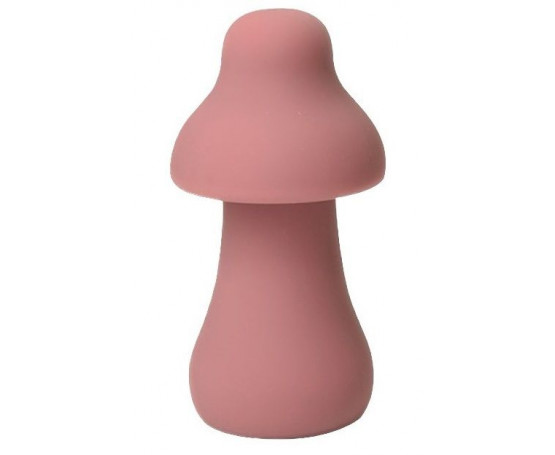 Розовый перезаряжаемый клиторальный стимулятор-грибочек Protruding Mushroom