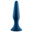 Синяя анальная пробка METAL BALL BUTT PLUG - 15 см.