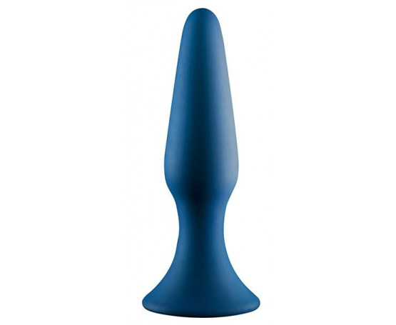 Синяя анальная пробка METAL BALL BUTT PLUG - 15 см.
