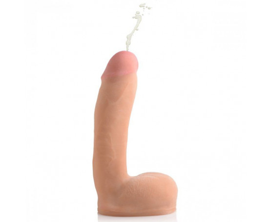 Телесный фаллоимитатор Squirting Dildo - 21,6 см.