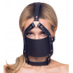 Черный намордник с кляпом-шаром Head Harness With A Gag