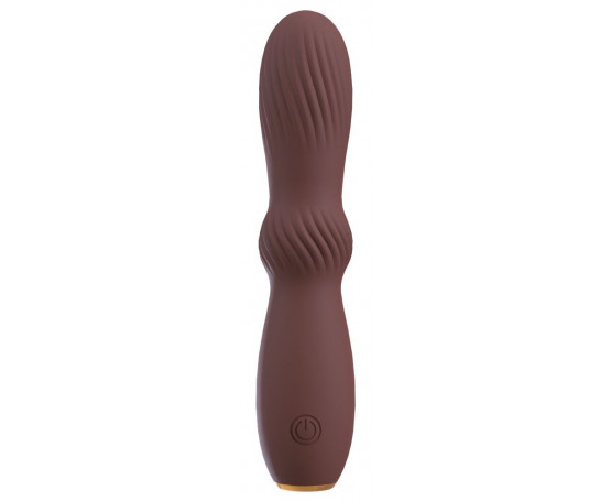 Коричневый вибратор Hazel 04 - 15 см.
