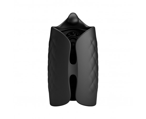 Черный мастурбатор с вибростимуляцией головки Black Glans Trainer