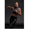 Бордовая плеть Maroon Leather Whip с гладкой ручкой - 45 см.