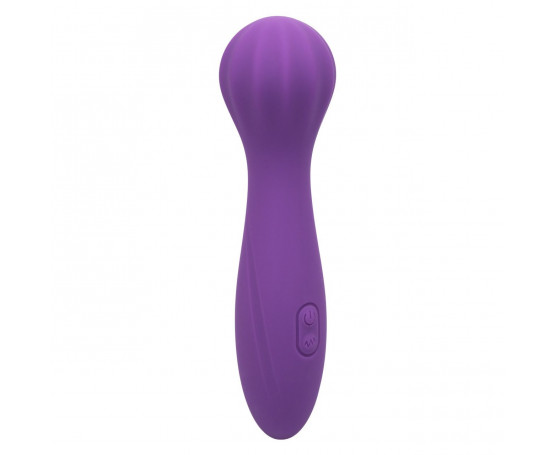 Фиолетовый вибромассажер Stella Liquid Silicone “O” Wand - 17,75 см.