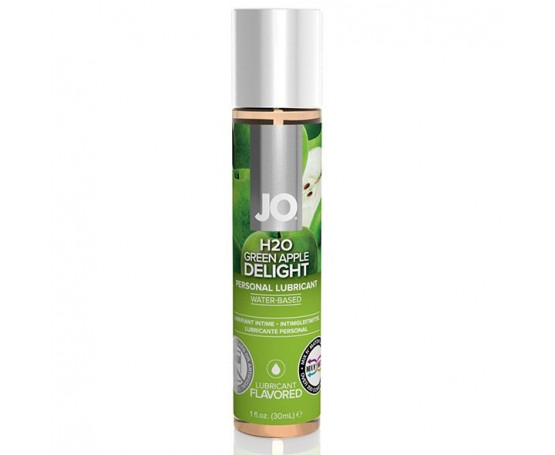 Смазка с ароматом яблока JO Flavored  Green Apple H2O - 30 мл.
