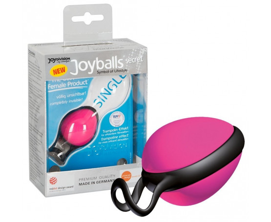 Розовый вагинальный шарик со смещенным центром тяжести Joyballs Secret