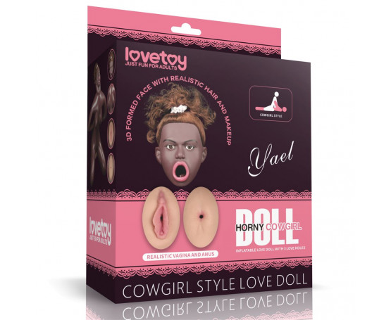 Темнокожая секс-кукла с реалистичными вставками Cowgirl Style Love Doll
