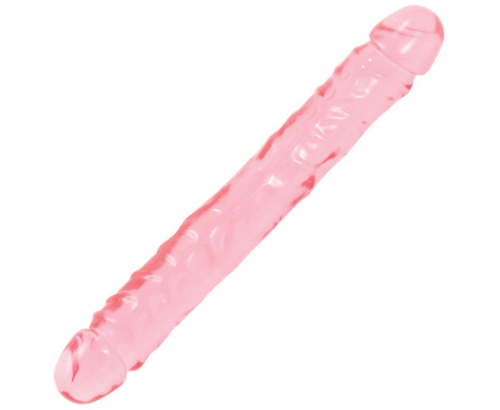 Двухсторонний гелевый фаллоимитатор Crystal Jellies 12  Jr. Double Dong - 30,5 см.