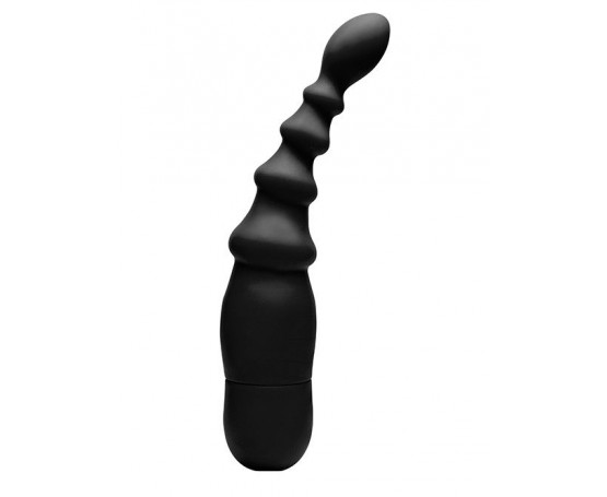 Чёрный вибромассажёр простаты MENZSTUFF P-SPOT REACH VIBE 