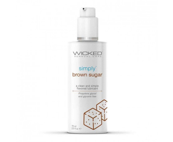 Гель-лубрикант на водной основе с ароматом коричневого сахара Wicked Simply Brown Sugar - 70 мл.