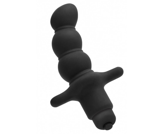Черный анальный вибростимулятор N 53 Anal Finger Stimulator - 16,5 см.