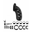 Чёрный мужской пояс верности Model 03 Chastity 4.5  Cock Cage