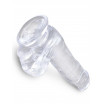 Прозрачный фаллоимитатор King Cock Clear 6  Cock with Balls - 17,8 см.