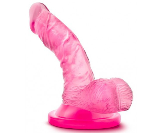 Розовый фаллоимитатор на присоске NATURALLY YOURS 4INCH MINI - 12 см.