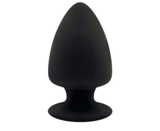 Черная анальная втулка Premium Silicone Plug XS - 8 см.