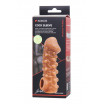 Телесная закрытая насадка с шариками Cock Sleeve 010 Size M - 15,6 см.