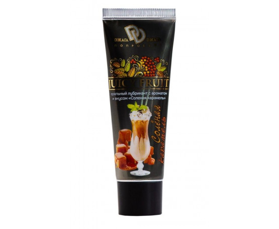 Интимный гель-смазка JUICY FRUIT с ароматом солёной карамели - 30 мл.