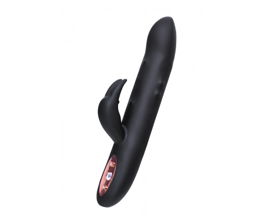 Черный вибратор-кролик Waname D-Splash Hail - 23,8 см.