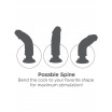 Телесный вибратор с мошонкой и съемной присоской 7  Vibrating Cock with Balls - 17,8 см.