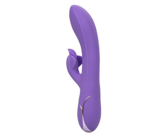 Фиолетовый вибромассажер Inflatable G-Flutter с функцией расширения - 21 см.